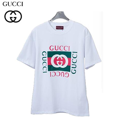 GUCCI-062314 구찌 네이비 프린트 장식 티셔츠 남여공용