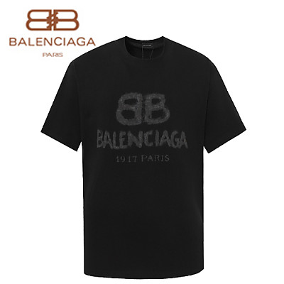 BALENCIAGA-06223 발렌시아가 그린 프린트 장식 티셔츠 남여공용