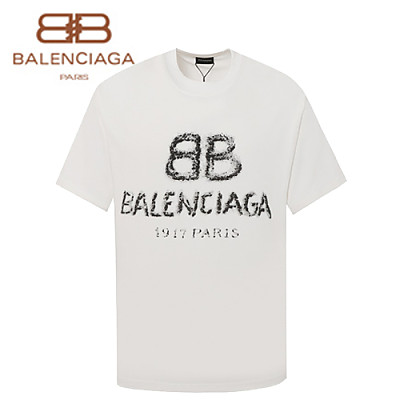 BALENCIAGA-06223 발렌시아가 그린 프린트 장식 티셔츠 남여공용