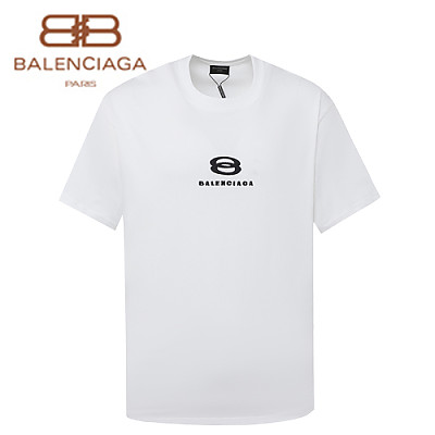 BALENCIAGA-062212 발렌시아가 레드 아플리케 장식 티셔츠 남여공용