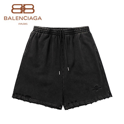 BALENCIAGA-06298 발렌시아가 다크 그레이 코튼 빈티지 스웨트쇼츠 남성용