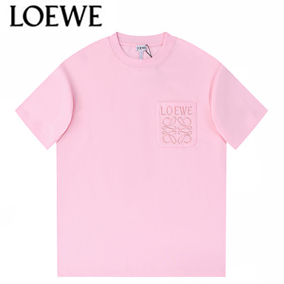 LOEWE-07028 로에베 블랙 로고 아플리케 장식 티셔츠 남여공용