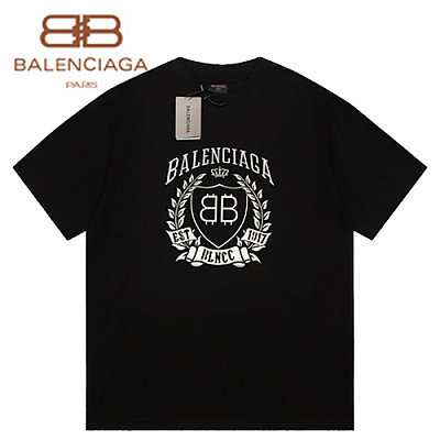 BALENCIAGA-070212 발렌시아가 화이트 아플리케 장식 티셔츠 남여공용