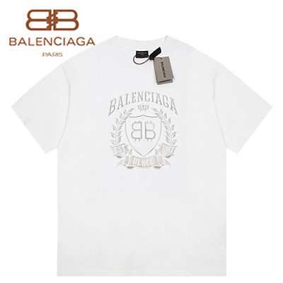 BALENCIAGA-070211 발렌시아가 블랙 아플리케 장식 티셔츠 남여공용