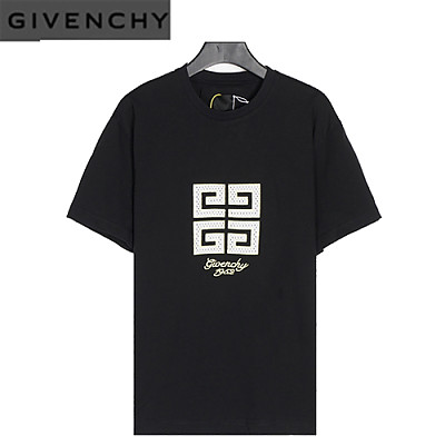 GIVENCHY-07072 지방시 그레이 4G 아플리케 장식 티셔츠 남여공용