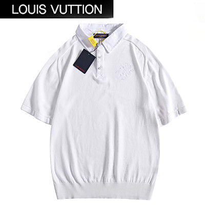 LOUIS VUITTON-07074 루이비통 블랙 아플리케 장식 폴로 티셔츠 남여공용