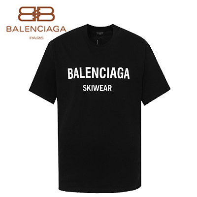 BALENCIAGA-070613 발렌시아가 화이트 프린트 장식 티셔츠 남여공용