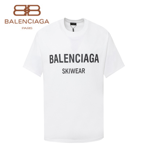 BALENCIAGA-070613 발렌시아가 화이트 프린트 장식 티셔츠 남여공용