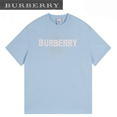 BURBERRY-071210 버버리 블루 아플리케 장식 티셔츠 남여공용