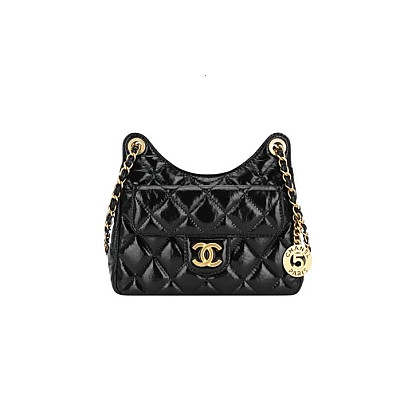 CHANEL-AS3710 샤넬 크루즈 블랙 캐비어 스몰 호보 백 17cm