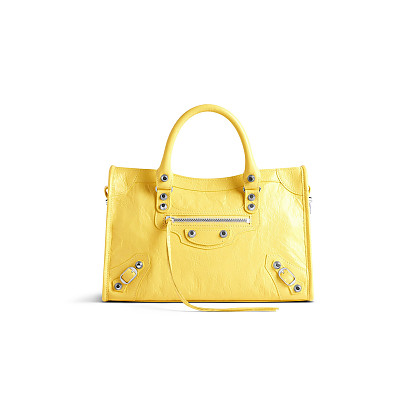 BALENCIAGA-811442 발렌시아가 옐로우 Le City 스몰 레플백 29.9cm