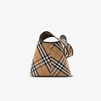 Burberry-버버리 샌드 코튼 체크 스몰 토트 백 26cm - 80946851