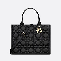 DIOR-디올 스톤 그레이 매크로까나쥬 카프스킨 Book Tote 미디엄 숄더백 36.5cm - M1324OWHP_M41G