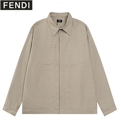 FENDI-08215 펜디 브라운 FF 셔츠 남여공용