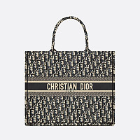 DIOR-디올 화이트 매크로까나쥬 카프스킨 Book Tote 미니 백 21.5cm - S5573OWHP_M030