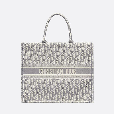 [스페셜오더]DIOR-M1296 디올 그레이 Toile de Jouy 자수 스몰 BOOK TOTE 백