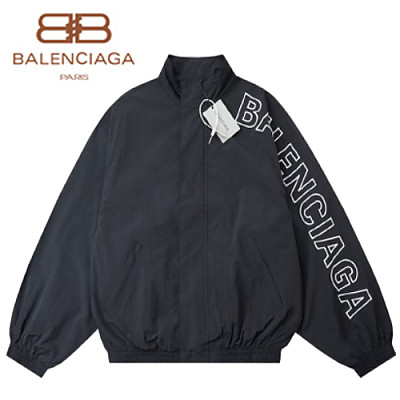 BALENCIAGA-08302 발렌시아가 블랙 아플리케 장식 바람막이 재킷 남여공용