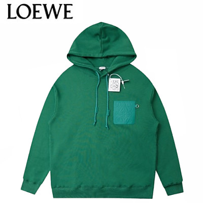 LOEWE-08301 로에베 네이비 코튼 후드 티셔츠 남여공용