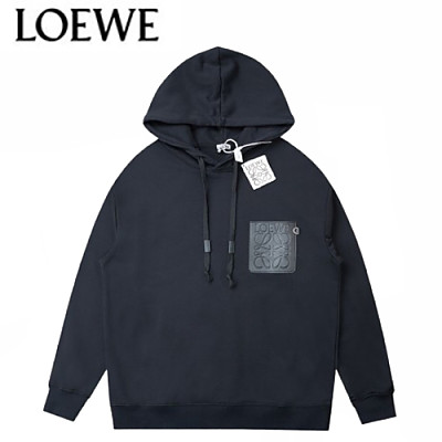 LOEWE-08301 로에베 네이비 코튼 후드 티셔츠 남여공용