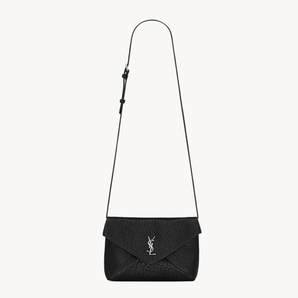 YSL-801490 생 로랑 블랙 램스킨 카산드라 엔벨로프 메신저 백 23cm