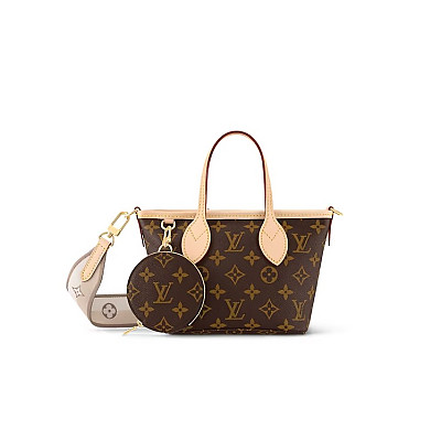 LOUIS VUITTON-M12106 루이비통 로즈 폰디체리 네버풀 반둘리에 인사이드 아웃 BB 핸드백 24cm