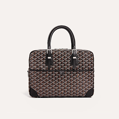 GOYARD-고야드 블랙&탄 암바사드 MM 서류 가방 38cm