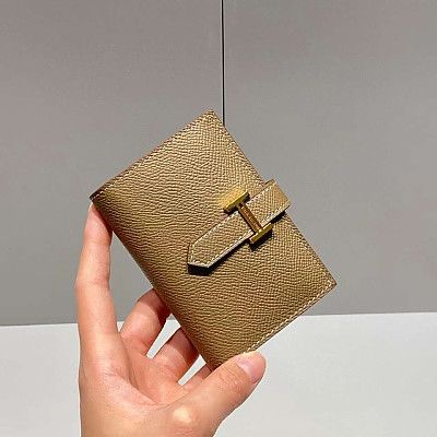 HERMES-에르메스 블루진/골드 앱송 베안 미니 카드 홀더 10.5cm