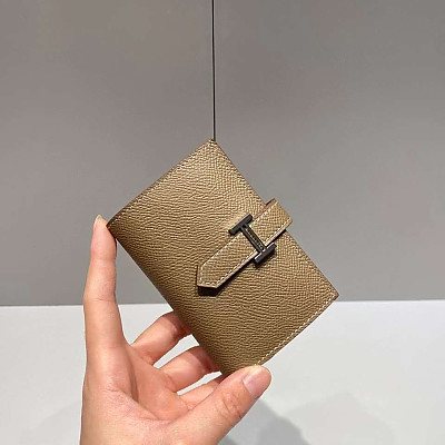 HERMES-에르메스 블루진/골드 앱송 베안 미니 카드 홀더 10.5cm