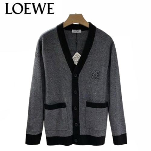 LOEWE-090222 로에베 그레이 아플리케 장식 가디건 남성용