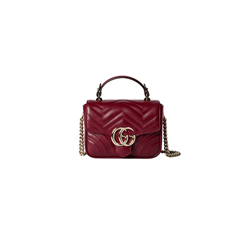 GUCCI-811238 6207 구찌 레드 GG 마몽 미니 탑 핸들백