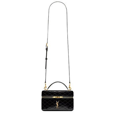 SAINT LAURENT-766731 생 로랑 블랙 페이턴트 GABY 배니티 백