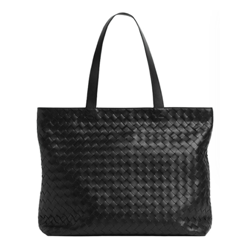 BOTTEGA VENETA-786666 보테가 베네타 블랙 라지 인트레치아토 지퍼 토트 백