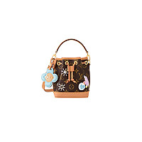 LV-M83453 루이비통 멀티컬러베이지 모노그램 자카드 나노 노에 버킷백 13cm