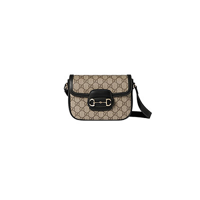 GUCCI-815205 1000 구찌 블랙 가죽 구찌 홀스빗 1955 미니 숄더백