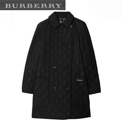 BURBERRY-12223 버버리 그레이 나일론 퀄팅 코트 여성용