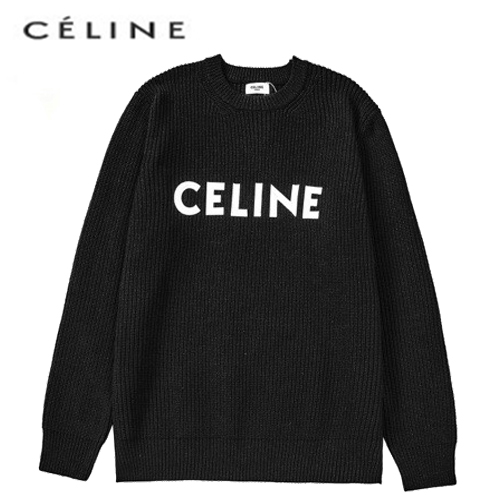 CELINE-122412 셀린느 블랙 아플리케 장식 스웨터 남여공용