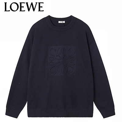 LOEWE-122413 로에베 화이트 니트 코튼 스웨터 남여공용