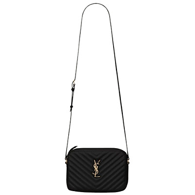 SAINT LAURENT-761554 생 로랑 블랙 퀼트 가죽 LOU 카메라백