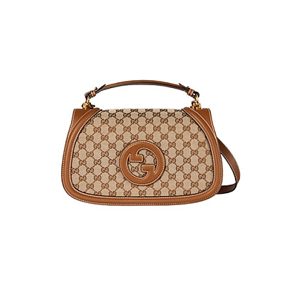 GUCCI-815716 2718 구찌 브라운 가죽 구찌 블론디 미디엄 탑 핸들백