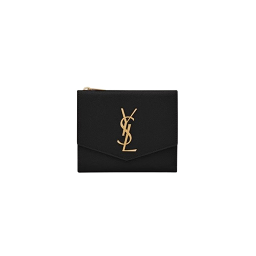 SAINT LAURENT-582296 생 로랑 블랙 uptown 컴팩트 지갑