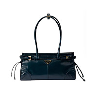 PRADA-1BA426 프라다 코코아 브라운 미디엄 스웨이드 핸드백 32cm