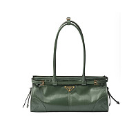 PRADA-1BA426 프라다 코코아 브라운 미디엄 스웨이드 핸드백 32cm