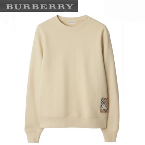 BURBERRY-81035201 버버리 너트맥 체크 라벨 코튼 스웨트셔츠 남여공용