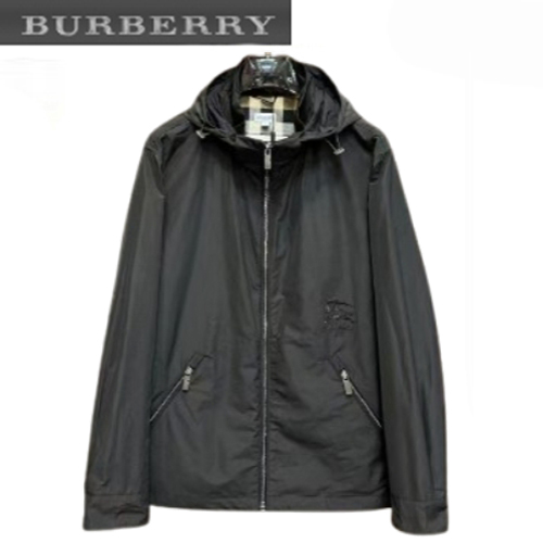 BURBERRY-02094 버버리 블랙 나일론 바람막이 후드 재킷 남성용