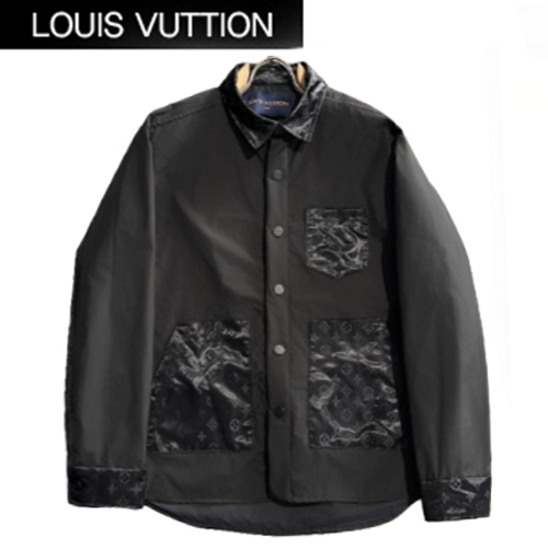 LOUIS VUITTON-021915 루이비통 블랙 모노그램 디테일 셔츠 남성용