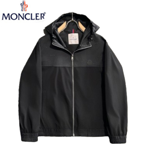 MONCLER-02221 몽클레어 블랙 나일론 바람막이 후드 재킷 남성용