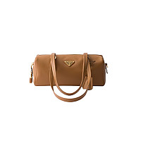 PRADA-1BB127 프라다 블랙 미디엄 리나일론 탑 핸들 백