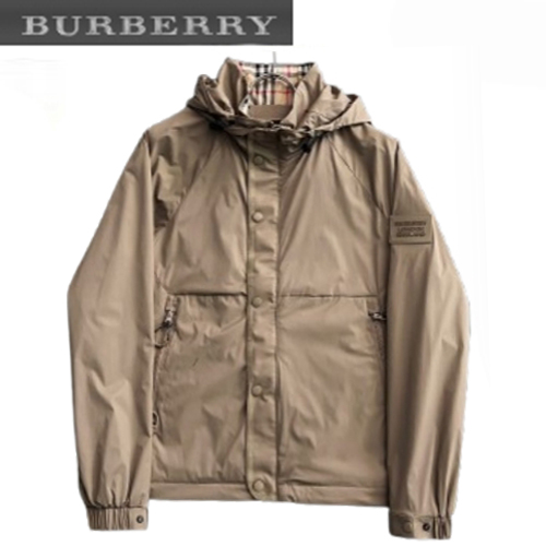 BURBERRY-03033 버버리 베이지 나일론 바람막이 후드 재킷 남성용