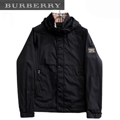 BURBERRY-03033 버버리 베이지 나일론 바람막이 후드 재킷 남성용