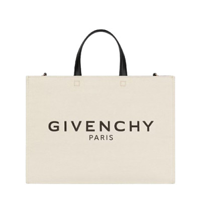 GIVENCHY-BB50N2B 지방시 블랙 G 토트 캔버스 미디엄 토트백